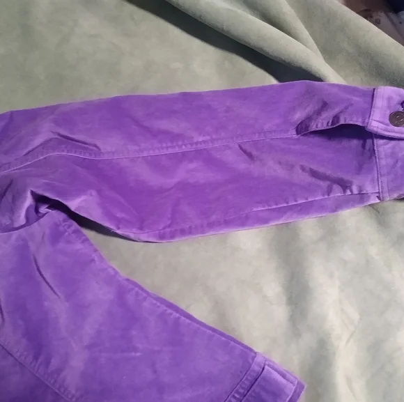 Purple "Velvet" Jacket Trucker Profile Size Large Brand Is (r)relativity EUC - Picture 6 of 13